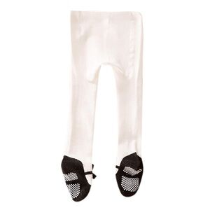 NWOT-Chic White and Black Kids' Tights